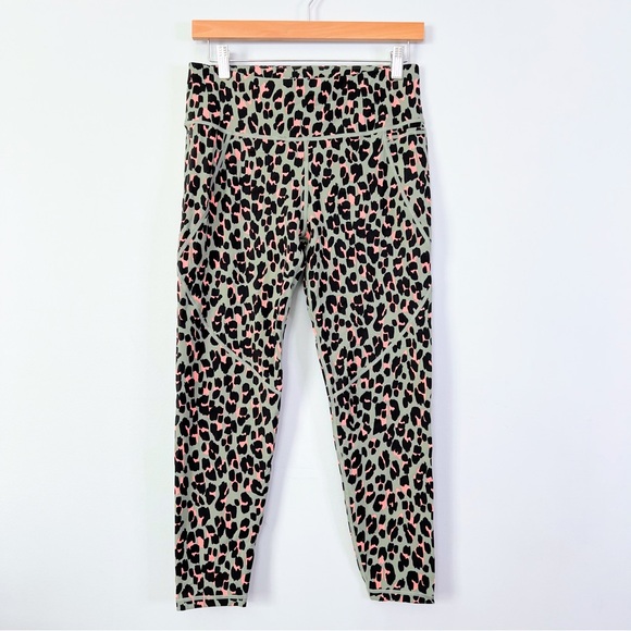 Sweaty Betty Leopard Print Power Pocket Workout Leggings size 8 Medium - Picture 2 of 15